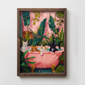 Tablou decorativ Re-Bloom, MDF/lemn masiv, multicolor, 35 x 47 x 2 cm