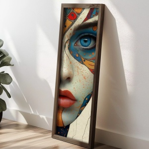 Tablou decorativ Re-Bloom, MDF/lemn masiv, multicolor, 40 x 120 x 3,5 cm - Img 4