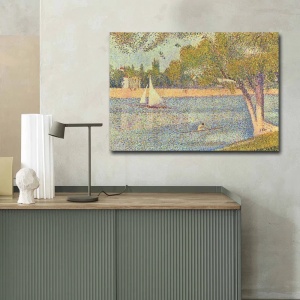 Tablou decorativ Re-Bloom, model peisaj, lemn/panza, multicolor, 100 x 70 cm - Img 3