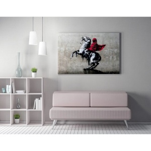 Tablou decorativ Re-Bloom, panza/lemn, gri/rosu/negru, 50 x 70 cm - Img 4