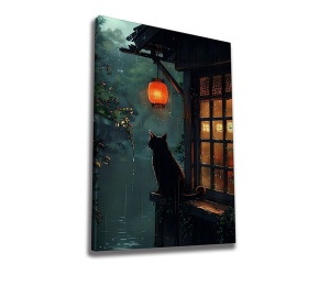 Tablou decorativ Re-Bloom, panza/lemn, multicolor, 50 x 70 cm - Img 1