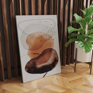 Tablou decorativ Re-Bloom, panza/lemn, multicolor, 50 x 70 cm - Img 3