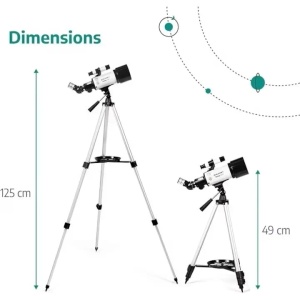 Telescop astronomic 40070, cu marire de 16x-120x pentru copii si adulti, include 2 oculare, lentile Barlow 3x, trepied, adaptor pentru telefon, Resigilat, Grad A - Img 3