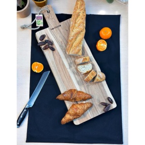 Tocator dreptunghiular cu maner din lemn natural de Acacia, Bonfesto®, 65 x 25 x 1.5 cm, Resigilat, Grad A - Img 3