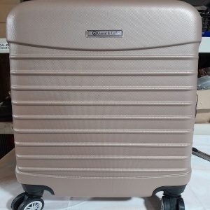 Troler cabina avion, Model Line, 4 roti duble cu rotatie 360°, maner telescopic, cifru, 55 x 36 x 20 cm, ABS, crem, Resigilat, Grad A - Img 6