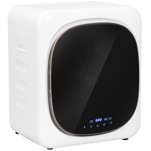 Uscator de rufe cu aer Re-Bloom, inox/tabla laminata/ABS, 48x40x56 cm, 4 kg, 800W, temporizator, program inteligent, max 60dB, alb/negru - Verificat A · Re-Bloom