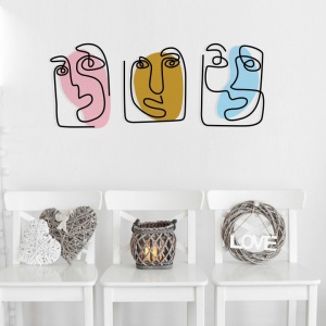Wallity set 3 decoruri de perete, metal 1.2mm si lemn 3mm, 121x48 cm - Verificat A · Re-Bloom - Img 2