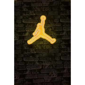 Wallxpert decor de perete LED neon 42x40x2 cm, neon IP67, sablon PVC, cablu 375cm, adaptor 12V 4A, alb si galben - Verificat B · Re-Bloom - Img 3