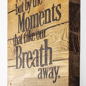 Wallxpert decor de perete lemn masiv, 30x3x58 cm, grosime 3cm, nuc/negru - Verificat A · Re-Bloom - Img 5