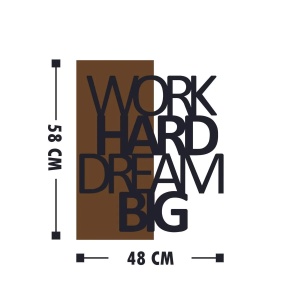 Wallxpert decor de perete lemn/metal, 48x58 cm, lemn 50% grosime 3cm + metal 50%, nuc/negru - Verificat A · Re-Bloom - Img 4