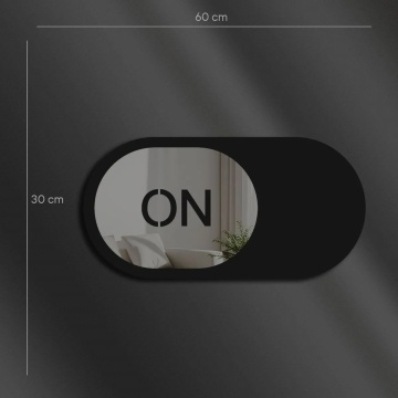 Wallxpert oglinda decorativa 60x30 cm, plexiglas 1mm, spuma EVA 10mm, benzi duble adezive, fumuriu - Verificat A · Re-Bloom - Img 3