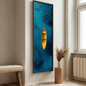 Wallxpert tablou decorativ inramat, 40x120 cm, MDF 3mm, imprimare UV, cadru lemn pin 3.5mm, format panoramic, multicolor - Verificat B · Re-Bloom - Img 5