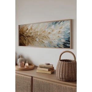 Wallxpert tablou decorativ inramat, 50x120 cm, MDF 2.7mm, cadru lemn masiv 2 cm, imprimare digitala, format panoramic, multicolor - Verificat A · Re-Bloom - Img 3