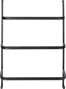 Wenko suport prosoape usa 54.5x77.5x21.5 cm, metal, agatare fara gaurire, compatibil falturi 2-4 cm, negru - Verificat A · Re-Bloom - Img 2