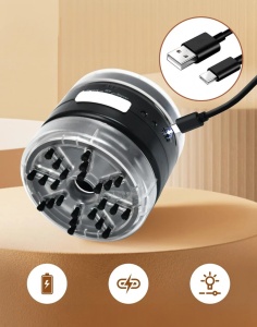 Aparat de curatat scame cu functie de aspirare Stn, ABS, negru, 220 V, 8,5 x 8,5 x 8,8 cm - Img 4