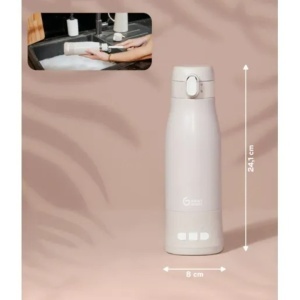 Babymoov Move & Feed incalzitor portabil biberon 340 ml, 37-50°C, 5 min/150 ml, 7 ore autonomie, incarcare USB-C, mineral beige - Verificat A · Re-Bloom - Img 3