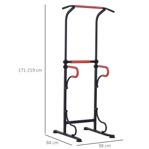 Bara pentru tractiuni Re-Bloom, reglabila, otel/polipropilena, rosu/negru, 98 x 84 x 171-219 cm, Resigilat, Grad A - Img 3