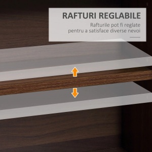 Biblioteca Re-Bloom, PAL, 195x102x23.5 cm, compartiment 31.5x14.5x14.5 cm, 50 kg, maro - Verificat A · Re-Bloom - Img 5
