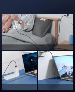 Cablu compatibil cu diferite modele de telefoane si laptop-uri cu interfata USB-C la USB C, Orico, 100W, 50 cm - Img 3
