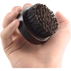 Camden Barbershop Company perie pentru barba 7x5 cm, lemn de nuc vopsit manual, peri 100% par de mistret, rotunda, negru - Verificat A · Re-Bloom - Img 2