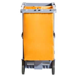 Carucior profesional pentru curatenie, polipropilena/PVC, portocaliu/gri, 121 x 50.5 x 96.5 cm, Resigilat, Grad A - Img 5