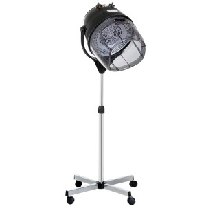 Casca pentru uscat parul Re-Bloom, reglabila pe inaltime, polipropilena/PC/otel, negru, 65 x 65 x 115-165 cm, Resigilat, Grad A