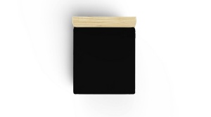 Cearsaf de pat cu elastic, bumbac 100%, 140x190+30 cm, negru - Verificat A · Re-Bloom - Img 1