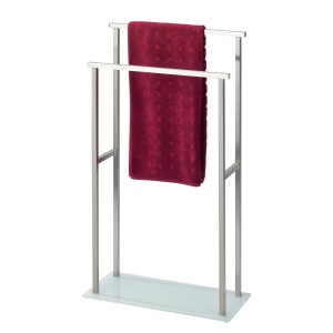 Debar suport prosoape baie 20x46x83 cm, inox, sticla, alb - Verificat A · Re-Bloom - Img 3