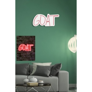 Decor de perete Re-Bloom, Goat, LED, PVC, rosu, 20 x 40 x 2 cm - Img 4