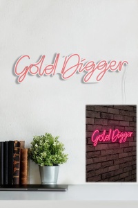 Decor de perete Re-Bloom, Gold Digger, LED, PVC, roz, 64 x 16 x 2 cm - Img 4