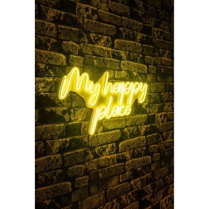 Decor de perete Re-Bloom, LED, PVC, alb/galben, 55 x 31 x 2 cm - Img 4