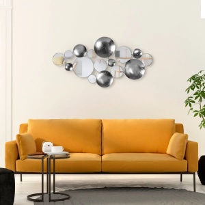 Decor de perete Re-Bloom, metal, multicolor, 116 x 60 x 4 cm - Img 3