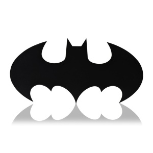 Decor de perete Re-Bloom, model Batman, LED, MDF, negru, 50 x 25 cm - Img 1