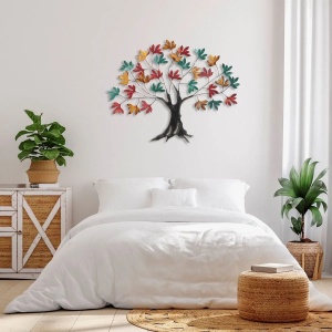 Decor de perete Re-Bloom, model copac, metal, multicolor, 115 x 94 x 4 cm - Img 2