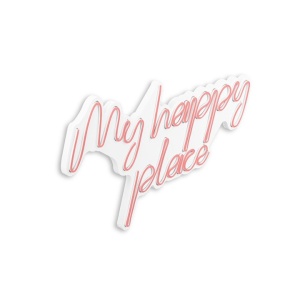 Decor de perete Re-Bloom, My happy place, LED, PVC, roz, 55 x 31 cm - Img 2