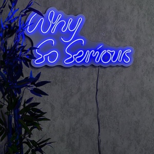 Decor de perete Re-Bloom, Why So Serious, LED, PVC, albastru, 28,5 x 54 cm - Img 3