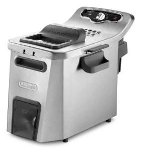 DeLonghi PremiumFry F44532.CZ friteuza, 3200W, capacitate 1.5kg/5L ulei, termostat 150-190°C, Cool Zone, Easy Clean, componente lavabile masina spalat vase, inox - Verificat A · Re-Bloom