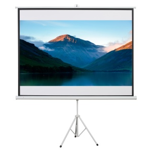 Ecran proiectie cu stativ 203x152 cm, 100 inch, format 4:3, suprafata alb-mat, tesatura/metal - Verificat A · Re-Bloom