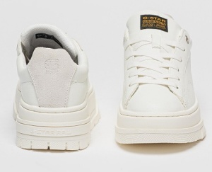 G-STAR, Pantofi sport flatform din piele ecologica cu garnitura din piele intoarsa Lhana, Alb, 36, Resigilat, Grad A - Img 3