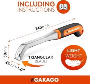 Gakago Power Scraper Triunghiular - Razuitor Profesional cu Lama din Carbura de Tungsten - Img 4