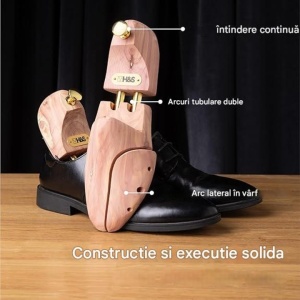 H&S set 2 sanuri intindere pantofi, lemn cedru, marime 43/44, unisex, Maro - Verificat A · Re-Bloom - Img 3