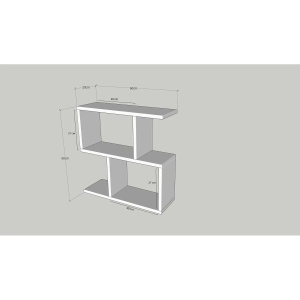 Hanah Home masuta laterala, PAL melaminat 18mm, 60x20x60 cm, raft 27cm, antracit - Verificat A · Re-Bloom - Img 5