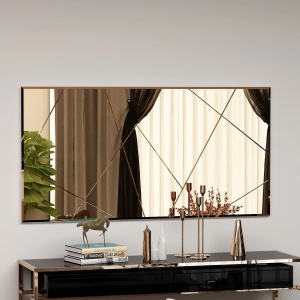 Hanah Home oglinda perete 60x120x2.2 cm, rama MDF 100%, acoperire ecologica Flotal-E, bronz - Verificat A · Re-Bloom - Img 2