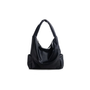 Lucky Bees geanta de umar dama, piele ecologica, 35x15x30 cm, negru - Verificat A · Re-Bloom - Img 1
