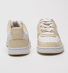 Nike, Pantofi sport Court Vision de piele ecologica, Alb, Bej deschis, 40.5, Resigilat, Grad A - Img 4