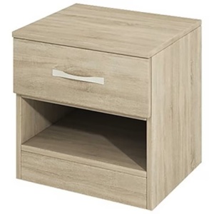 Noptiera Irim Faust, 40x35,5x41 cm, 1 sertar, culoare Sonoma, Resigilat, Grad A - Img 3