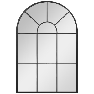 Oglinda de perete, metal/sticla, negru, 91 x 60 cm, Resigilat, Grad A