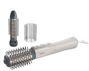 Perie rotativa cu aer cald Philips Seria 7000 BHA710/00, 1000W, ingrijire cu ioni, 2 accesorii, setare temperatura de ingrijire, peri naturali, invelis ceramic din turmalina, Alb/crem, Resigilat, Grad A - Img 3