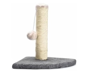Pfotenolymp stalp zgariat pisici 34x26 cm, franghie sisal naturala, jucarie bila pufoasa suspendata - Verificat A · Re-Bloom