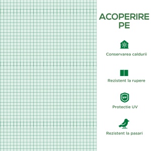 Prelata pentru sera Re-Bloom, PE, 6x3x2 m, 12 ferestre, usa rulanta 2x1.6 m, margini incluse, verde - Verificat A · Re-Bloom - Img 5